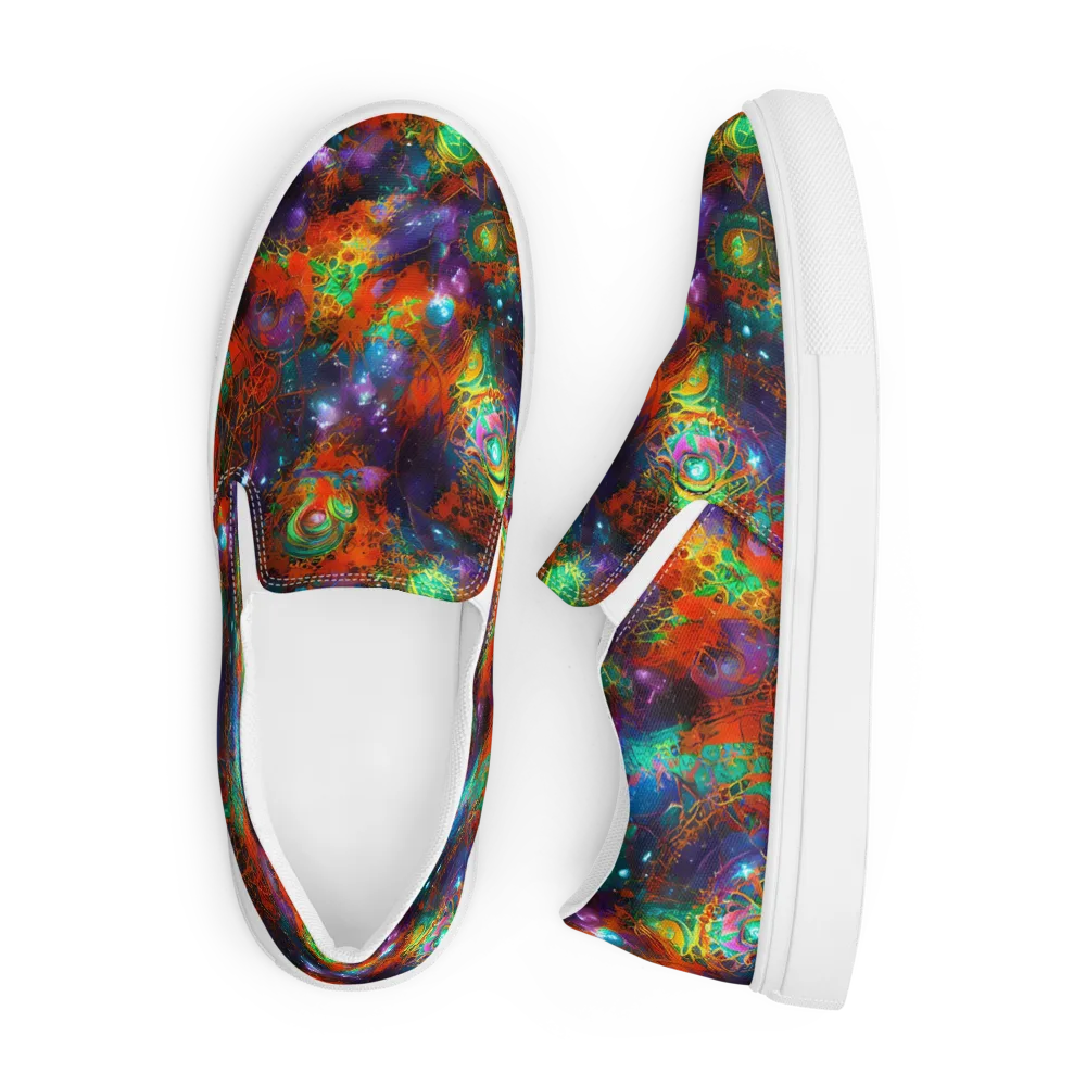 Vivid Event Horizon on Men's Slip-On Canvas Shoes — Front