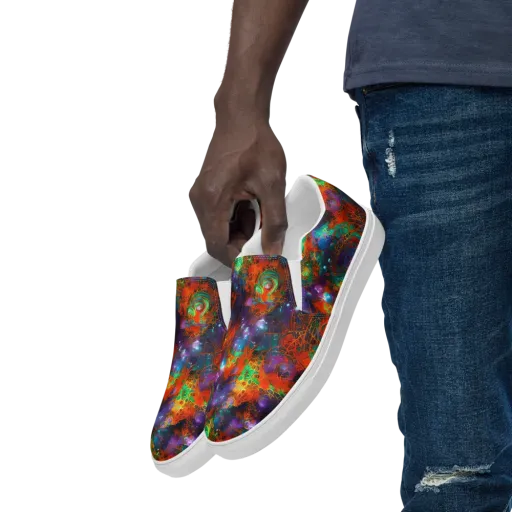 Vivid Event Horizon on a Men's Slip-On Canvas Shoes