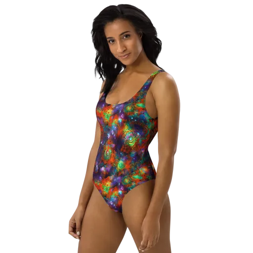 Vivid Event Horizon on a One-Piece Swimsuit