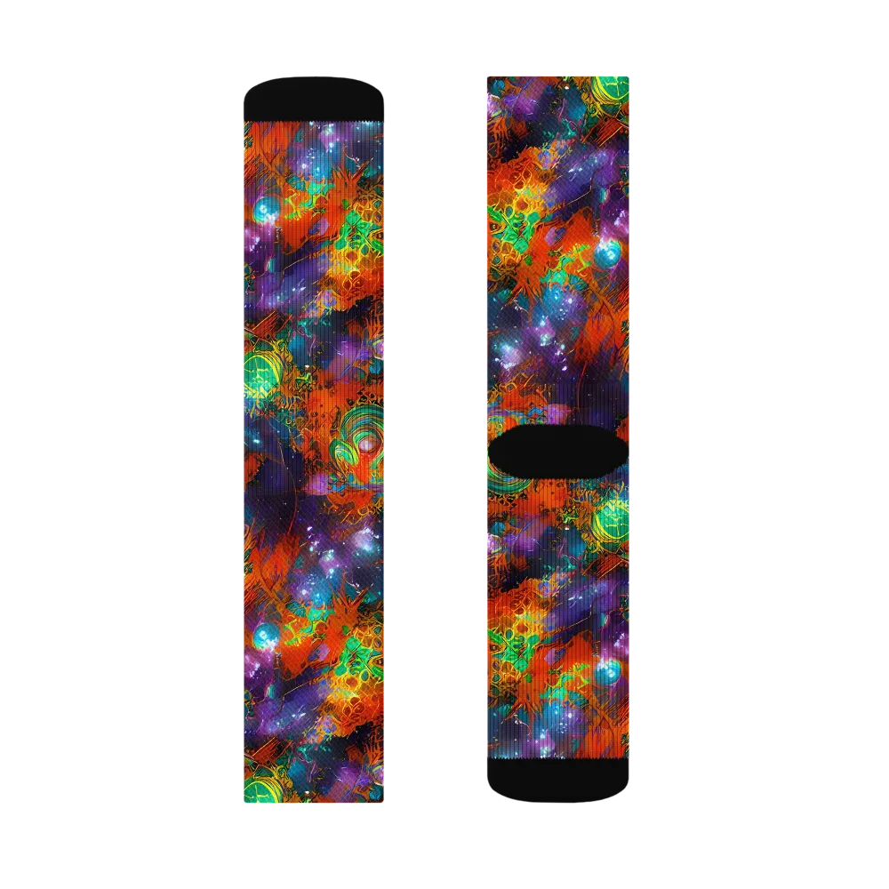 Vivid Event Horizon on Socks — Left Sock
