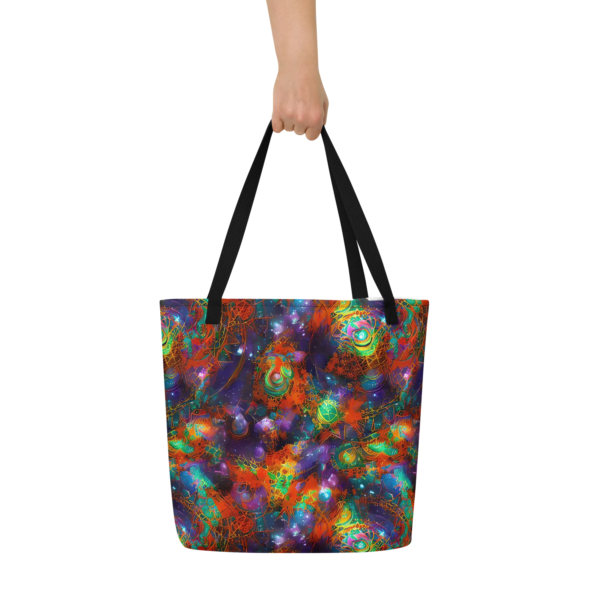 Vivid Event Horizon on Large Tote Bag W/ Pocket — Front