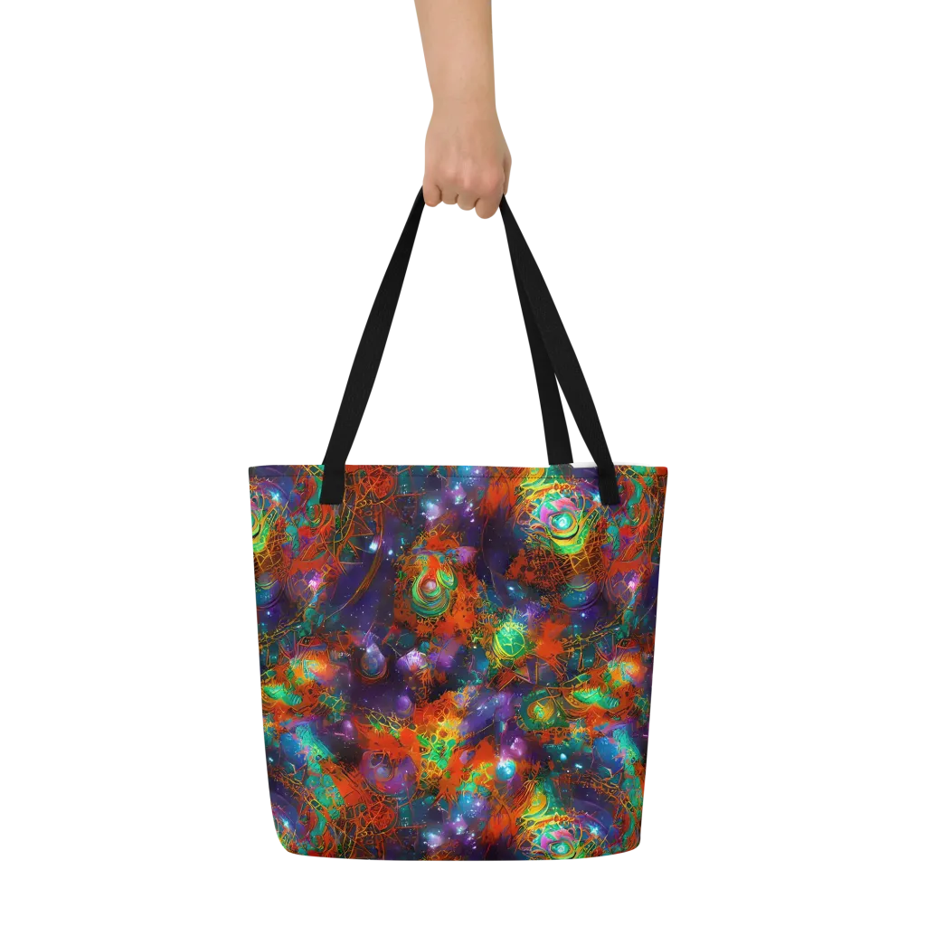 Vivid Event Horizon on Large Tote Bag W/ Pocket — Front