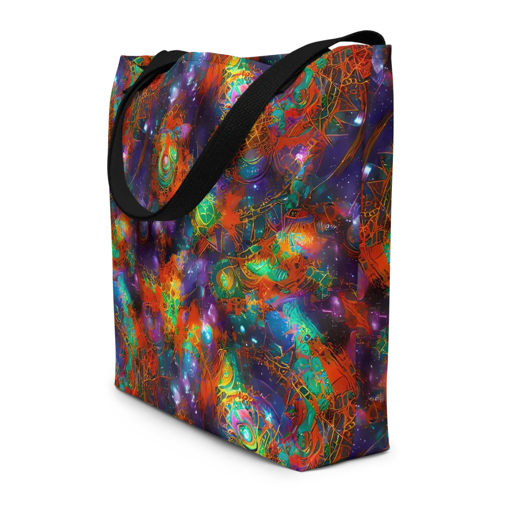 Vivid Event Horizon on Large Tote Bag W/ Pocket — Front