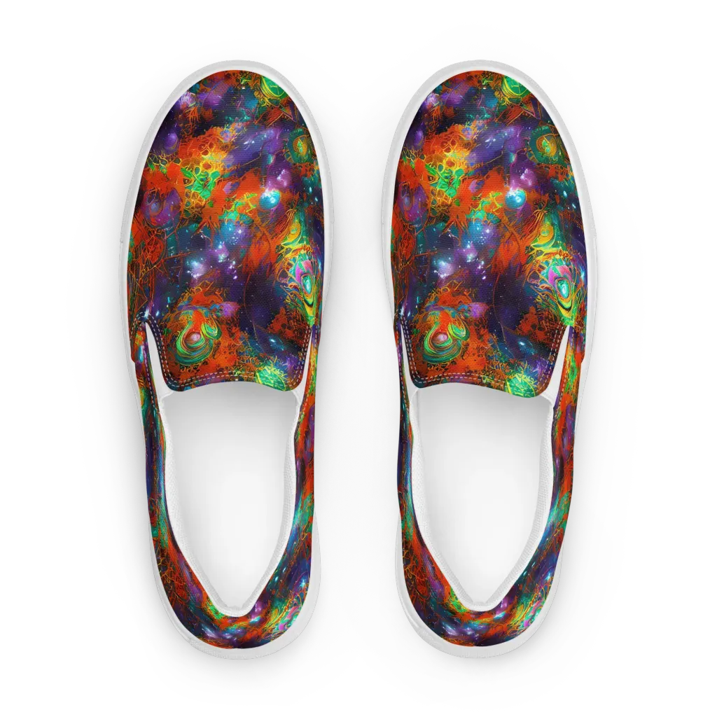 Vivid Event Horizon on Women's Slip-On Canvas Shoes — Front