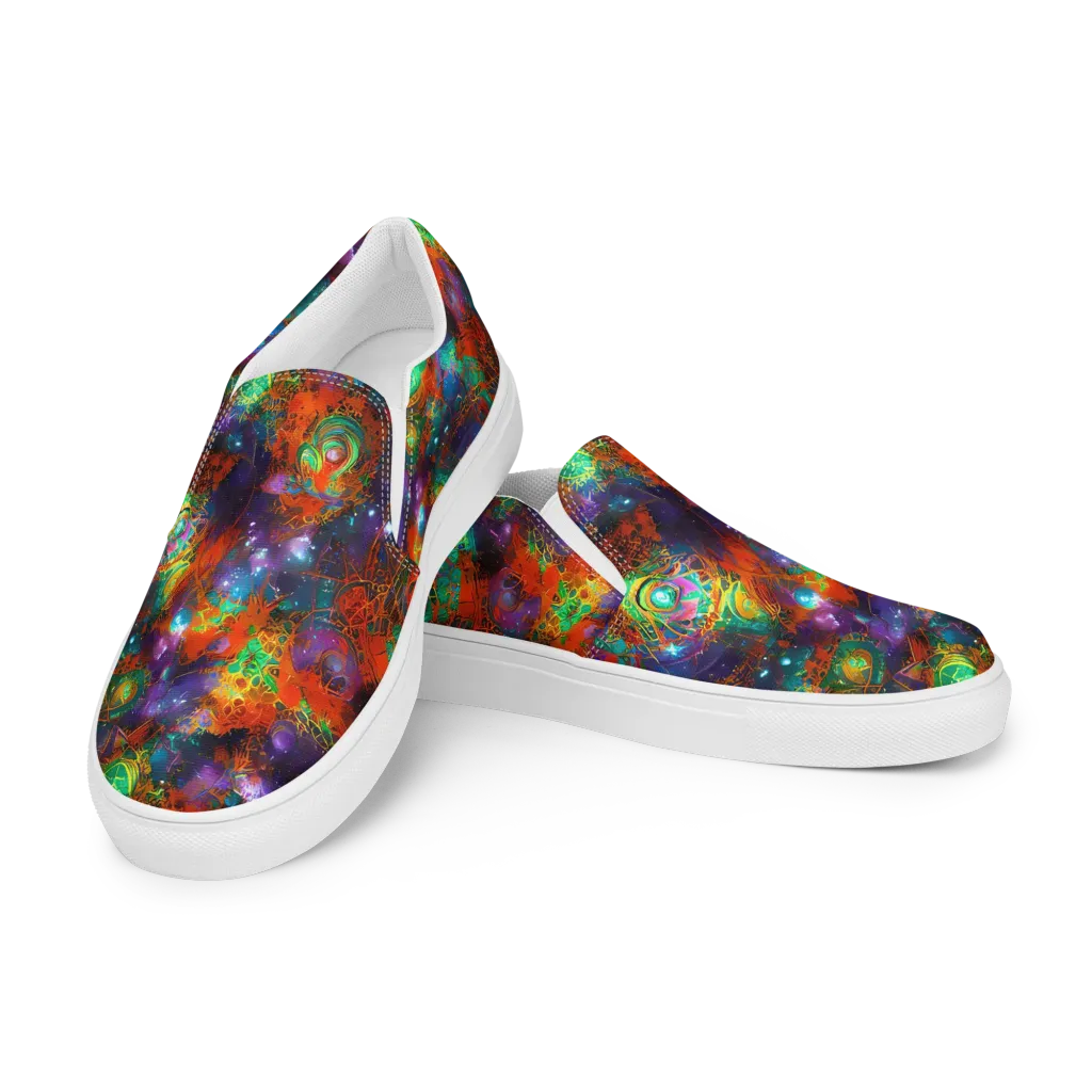 Vivid Event Horizon on Women's Slip-On Canvas Shoes — Left Front