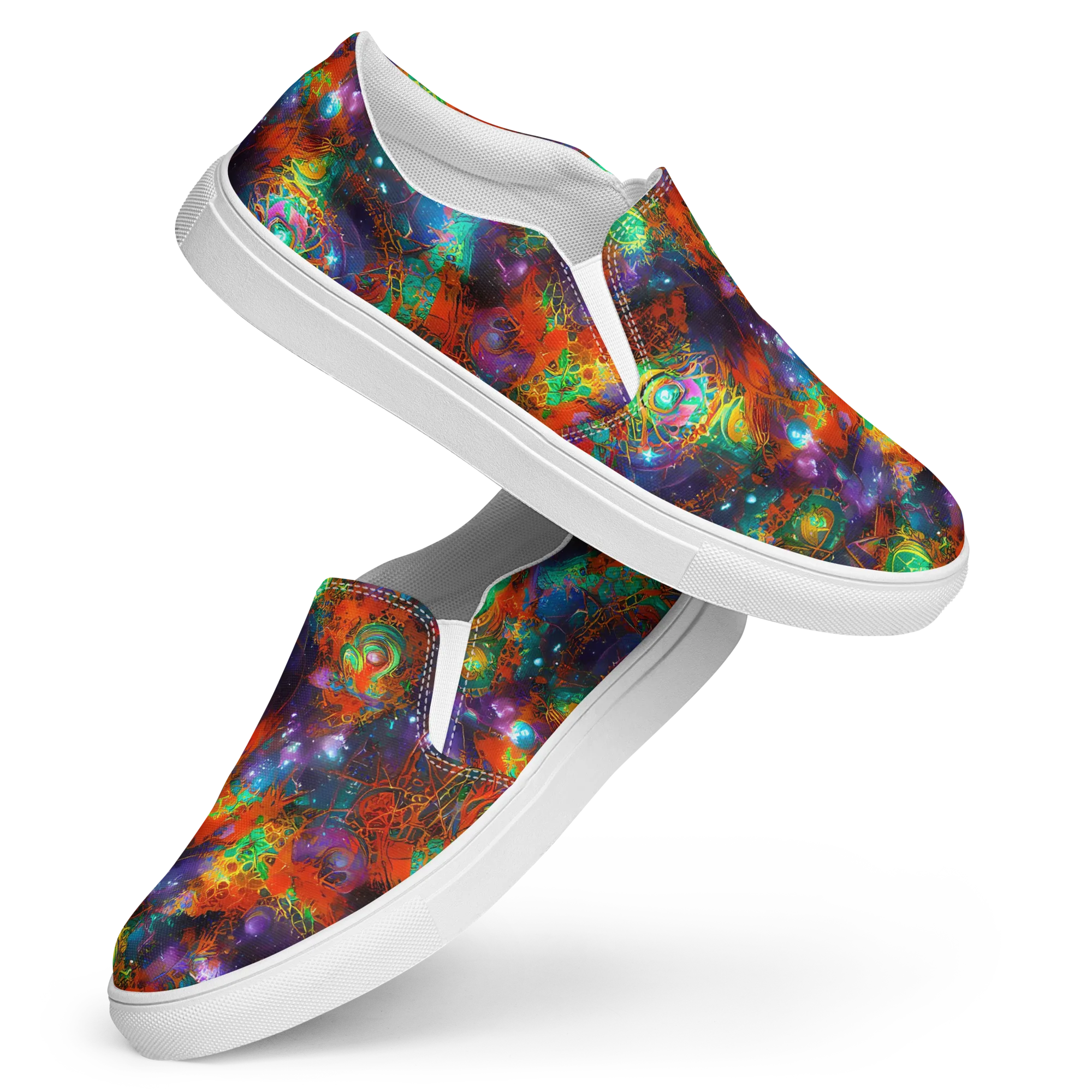Vivid Event Horizon on Women's Slip-On Canvas Shoes — Front