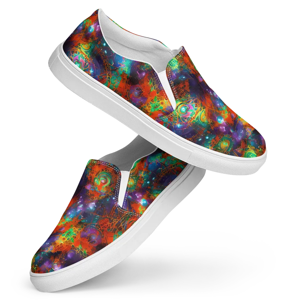 Vivid Event Horizon on Women's Slip-On Canvas Shoes — Front