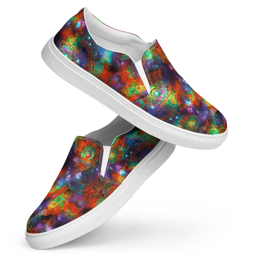 Vivid Event Horizon on a Women's Slip-On Canvas Shoes