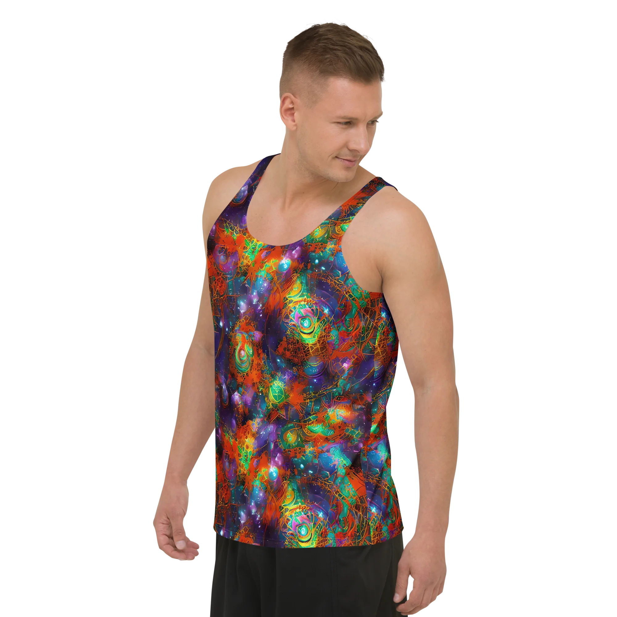 Vivid Event Horizon on Men's Tank Top — Left Front