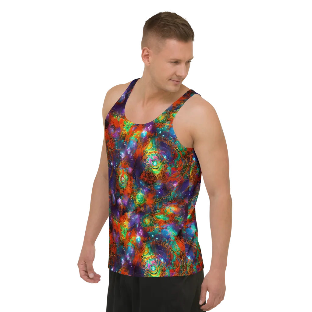 Vivid Event Horizon on Men's Tank Top — Left Front