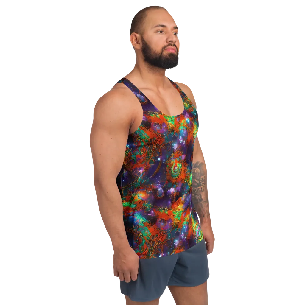 Vivid Event Horizon on Men's Tank Top — Right Front