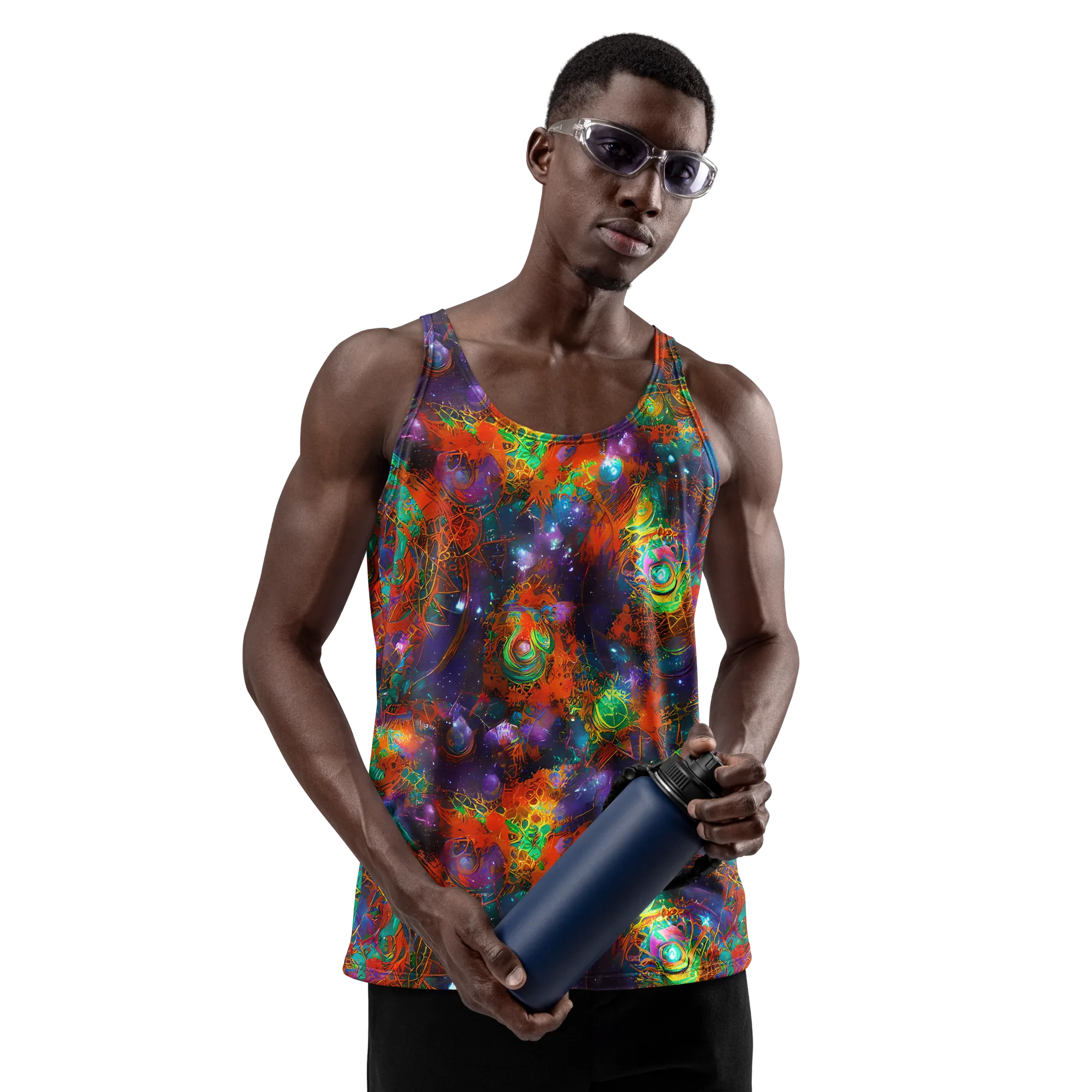 Vivid Event Horizon on Men's Tank Top — Front