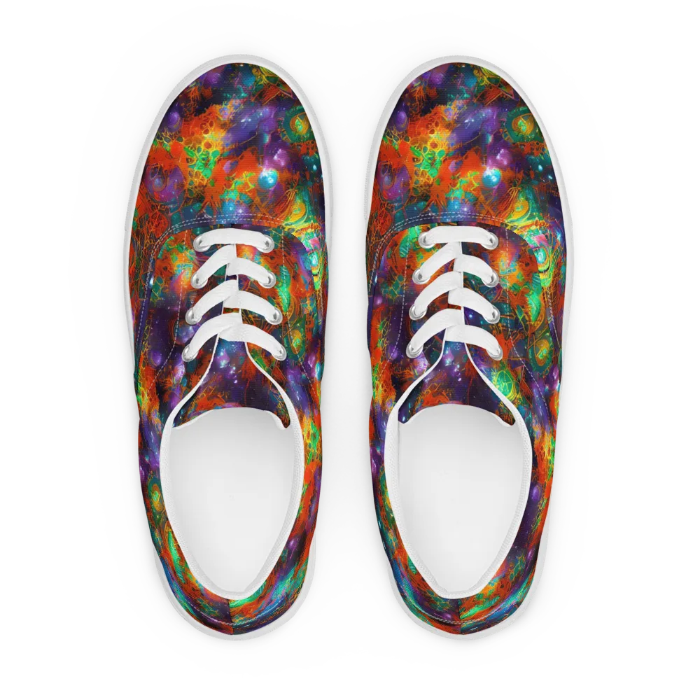 Vivid Event Horizon on Men's Lace-Up Canvas Shoes — Front