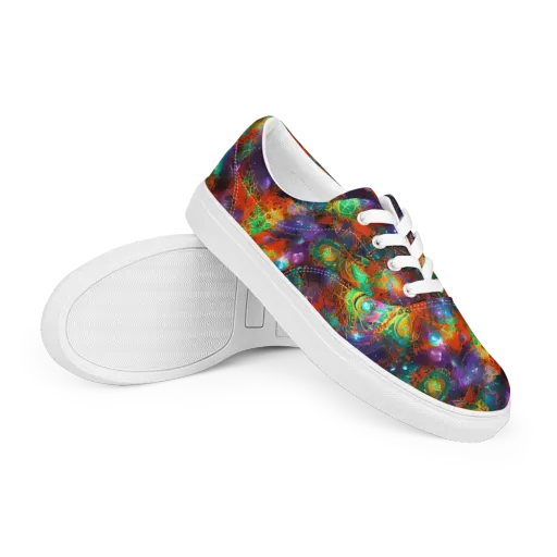 Vivid Event Horizon on a Men's Lace-Up Canvas Shoes