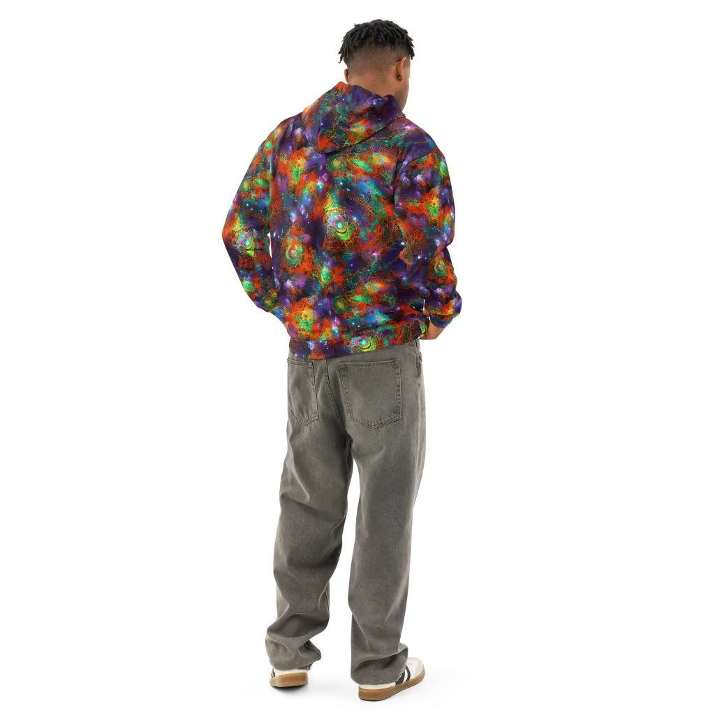 Vivid Event Horizon on Cotton Hoodie — Back