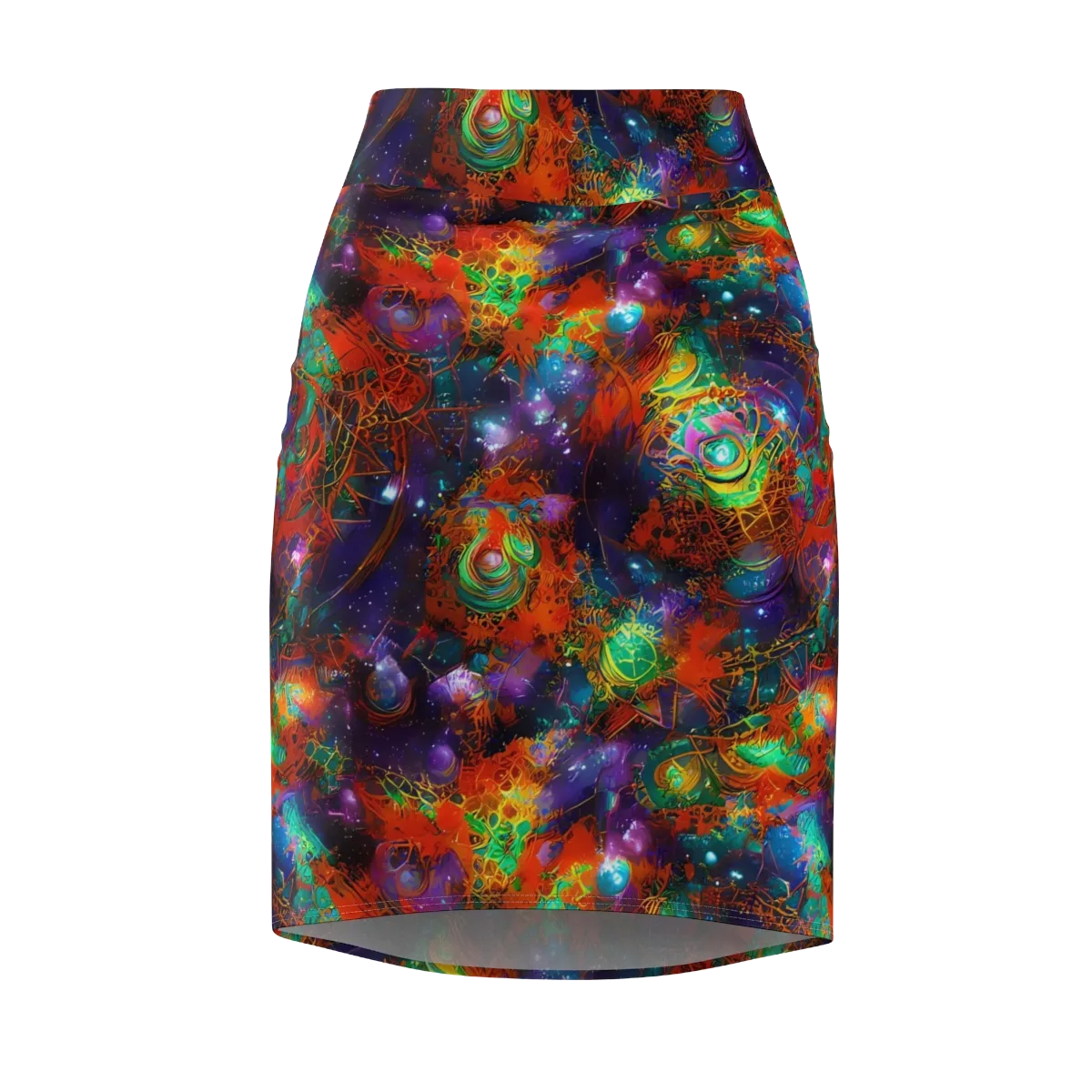 Vivid Event Horizon on Pencil Skirt — Front