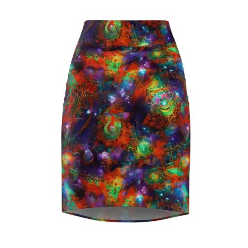 Vivid Event Horizon on a Pencil Skirt