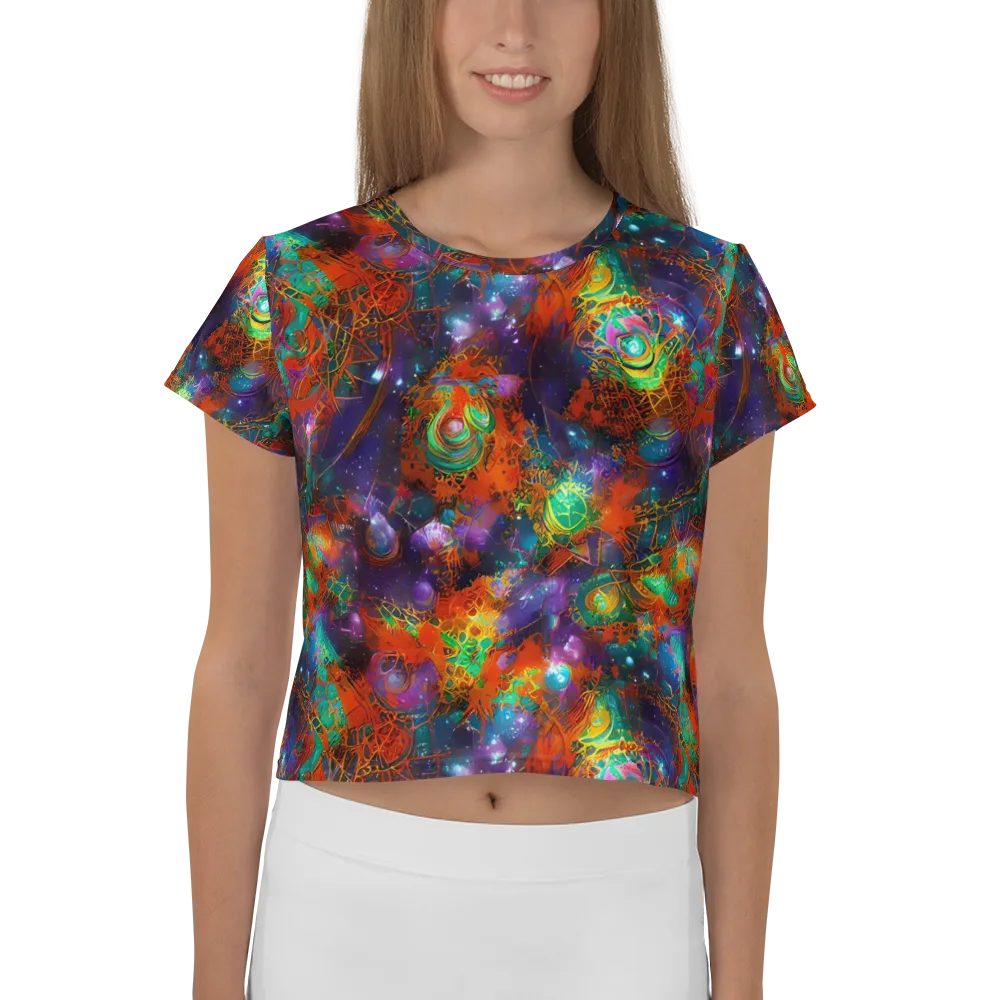 Vivid Event Horizon on Crop Tee — Front