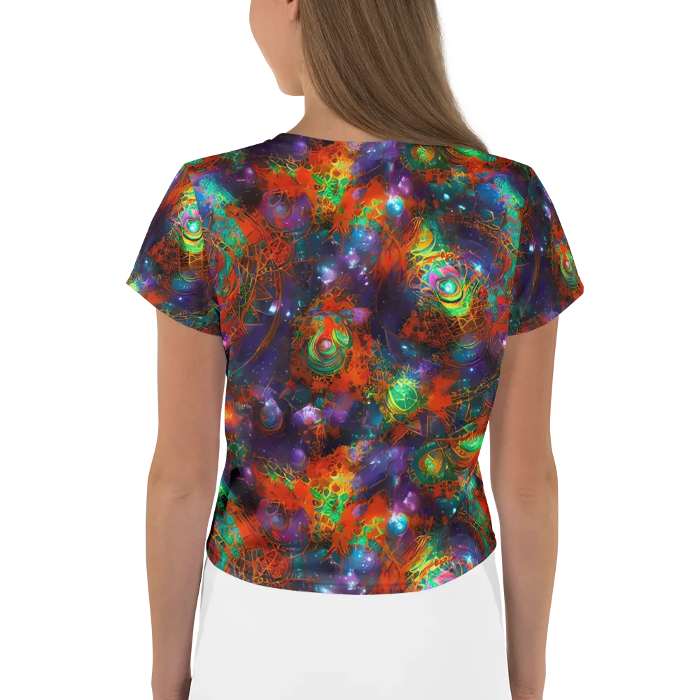 Vivid Event Horizon on Crop Tee — Back