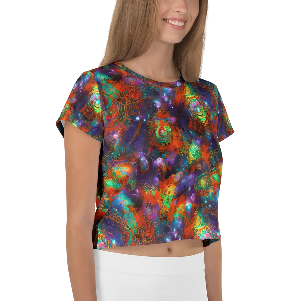 Vivid Event Horizon on Crop Tee — Right