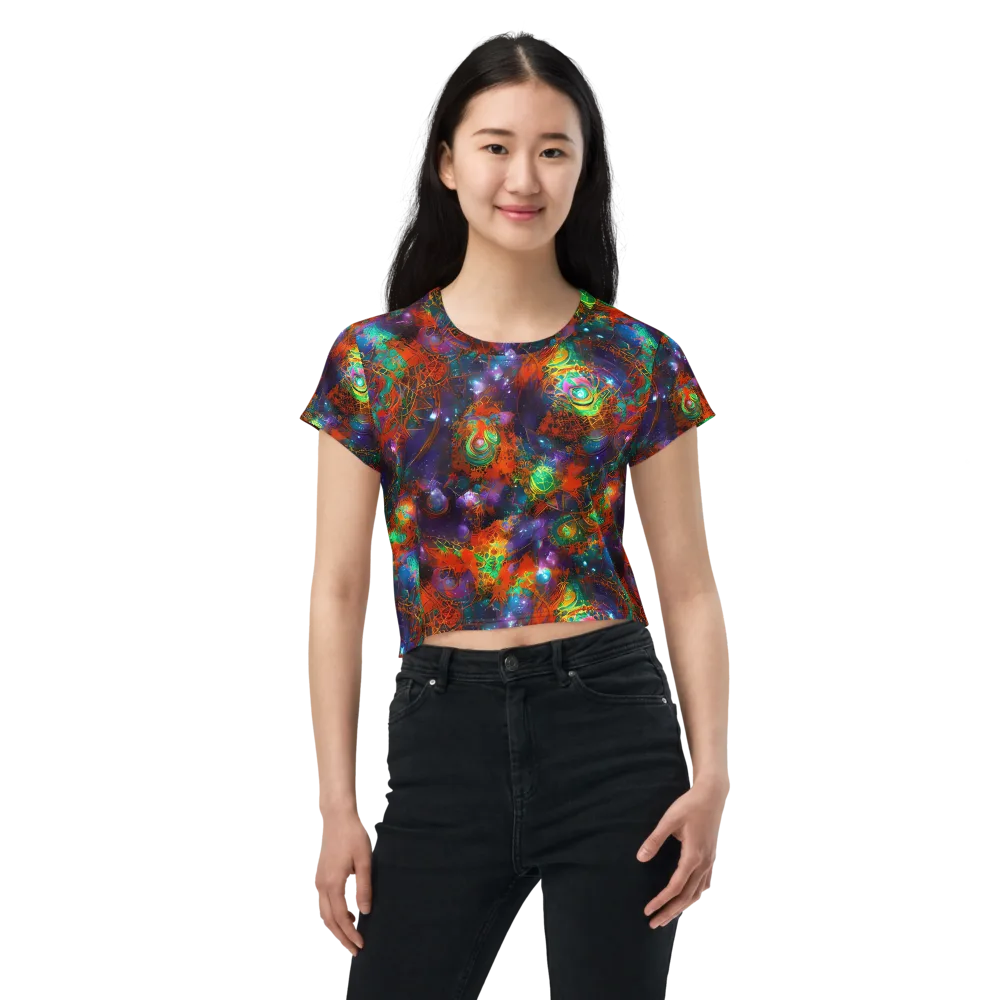 Vivid Event Horizon on Crop Tee — Front