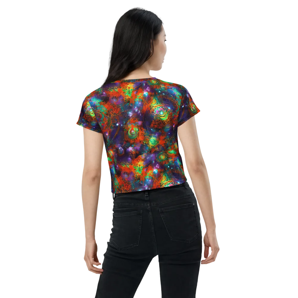 Vivid Event Horizon on Crop Tee — Back