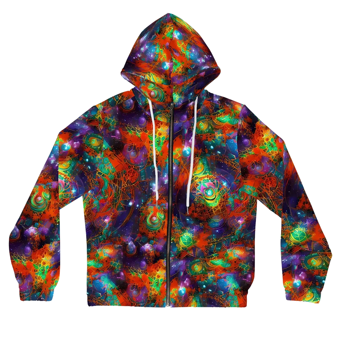 Vivid Event Horizon on Women's Full-Zip Hoodie — Front