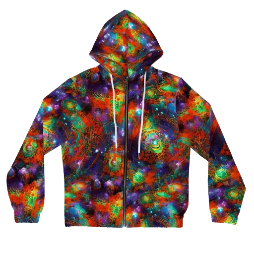 Vivid Event Horizon on a Women's Full-Zip Hoodie