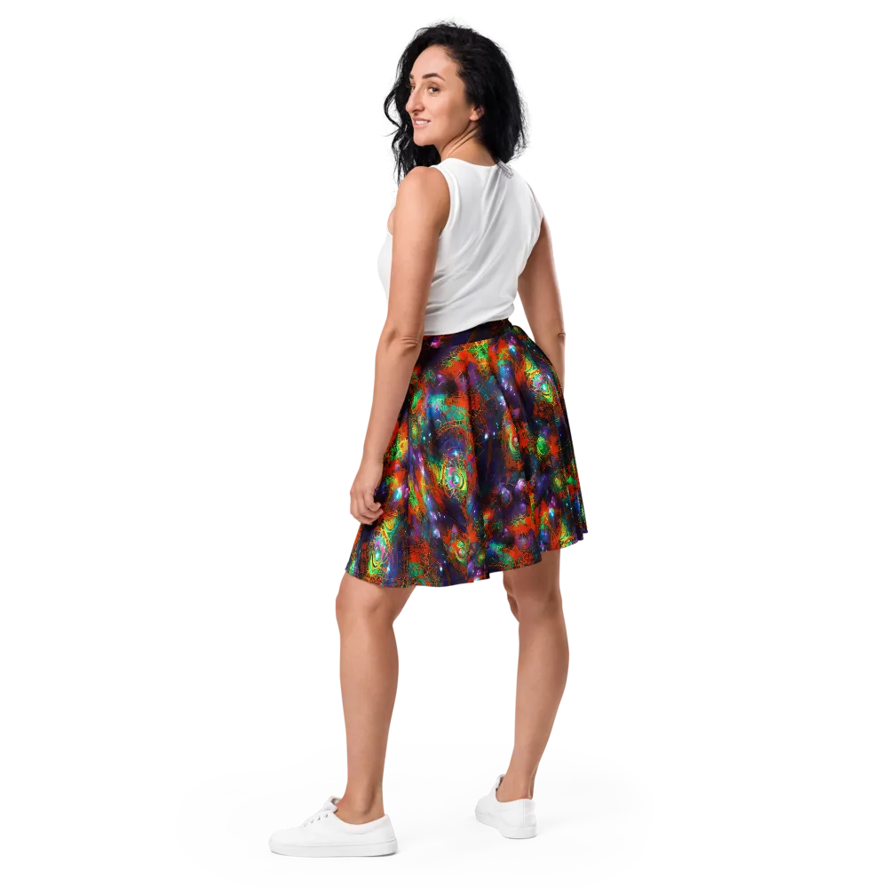 Vivid Event Horizon on Skater Skirt — Back