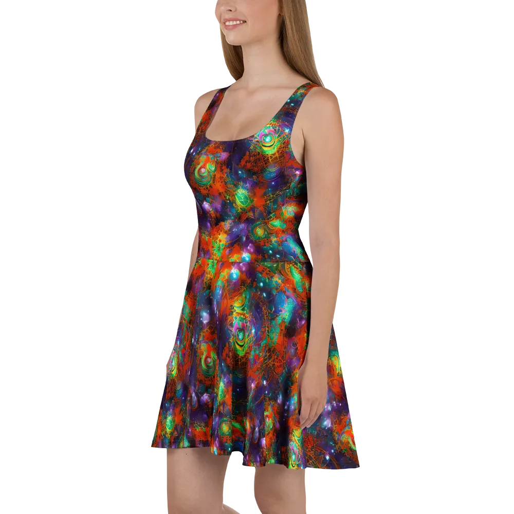 Vivid Event Horizon on Skater Dress — Left