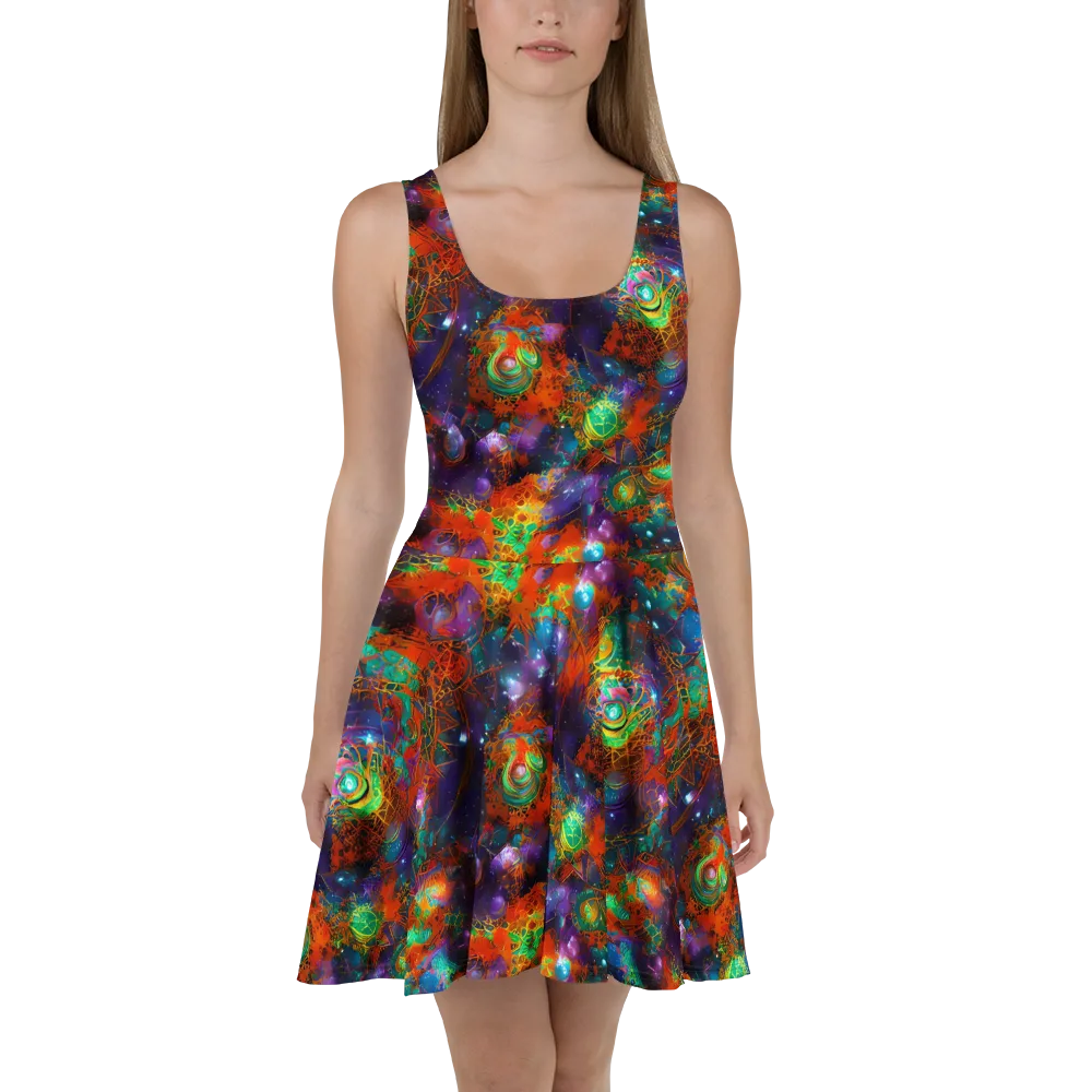 Vivid Event Horizon on Skater Dress — Front