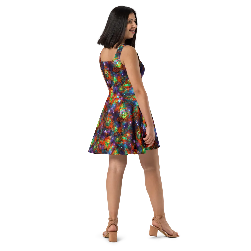 Vivid Event Horizon on Skater Dress — Right