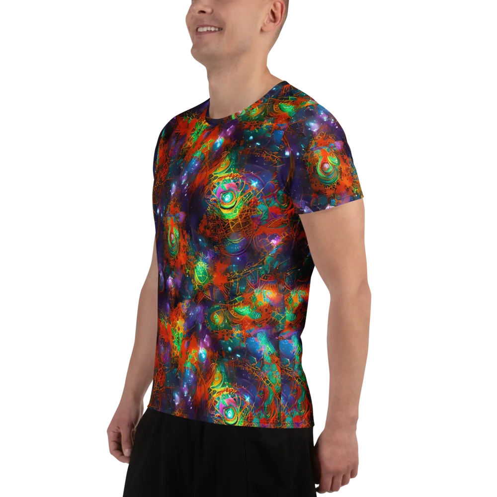 Vivid Event Horizon on Men's Athletic T-Shirt — Left