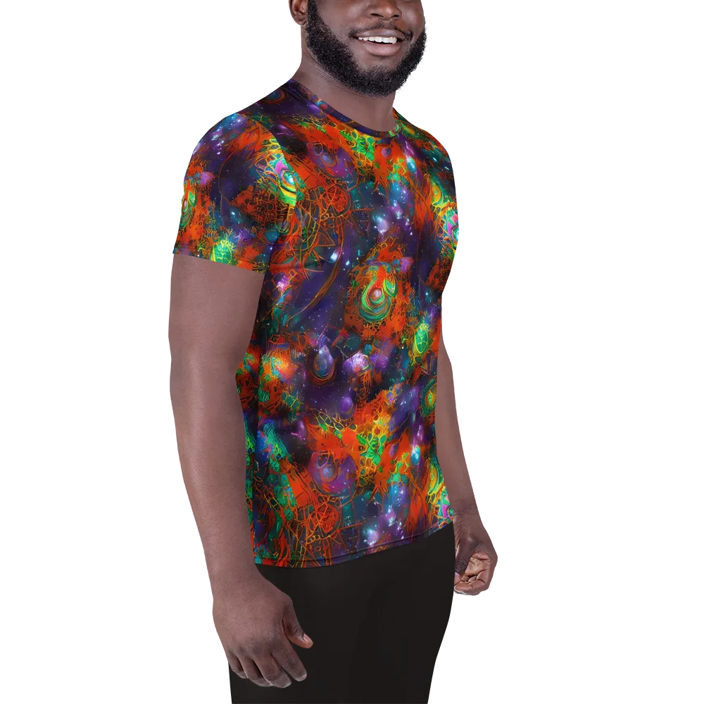 Vivid Event Horizon on Men's Athletic T-Shirt — Right