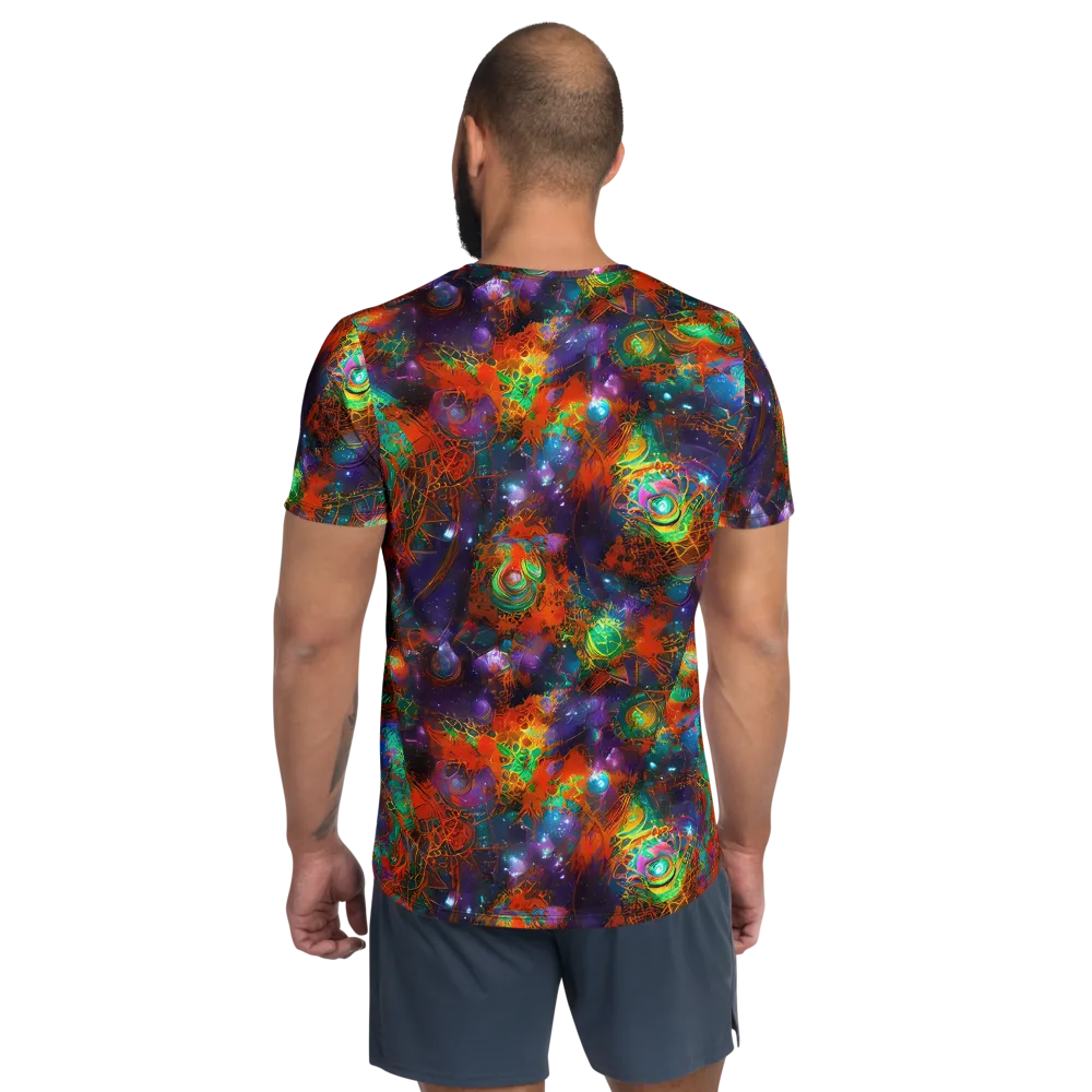 Vivid Event Horizon on Men's Athletic T-Shirt — Back