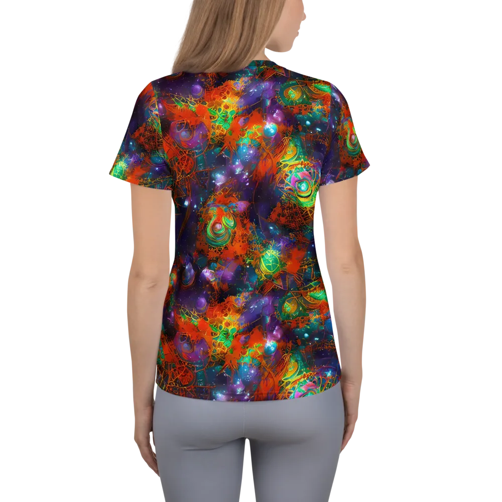 Vivid Event Horizon on Women's Athletic T-Shirt — Back
