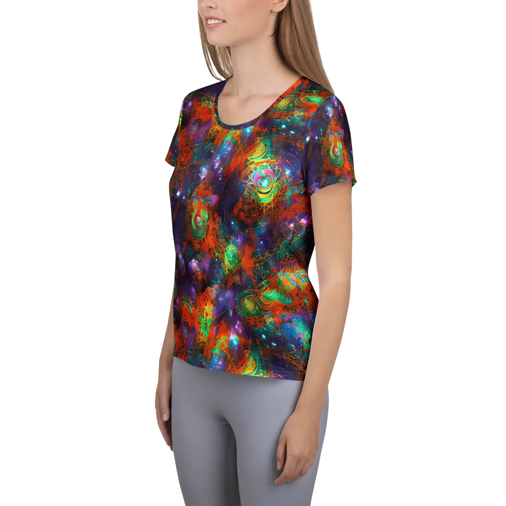 Vivid Event Horizon on Women's Athletic T-Shirt — Left