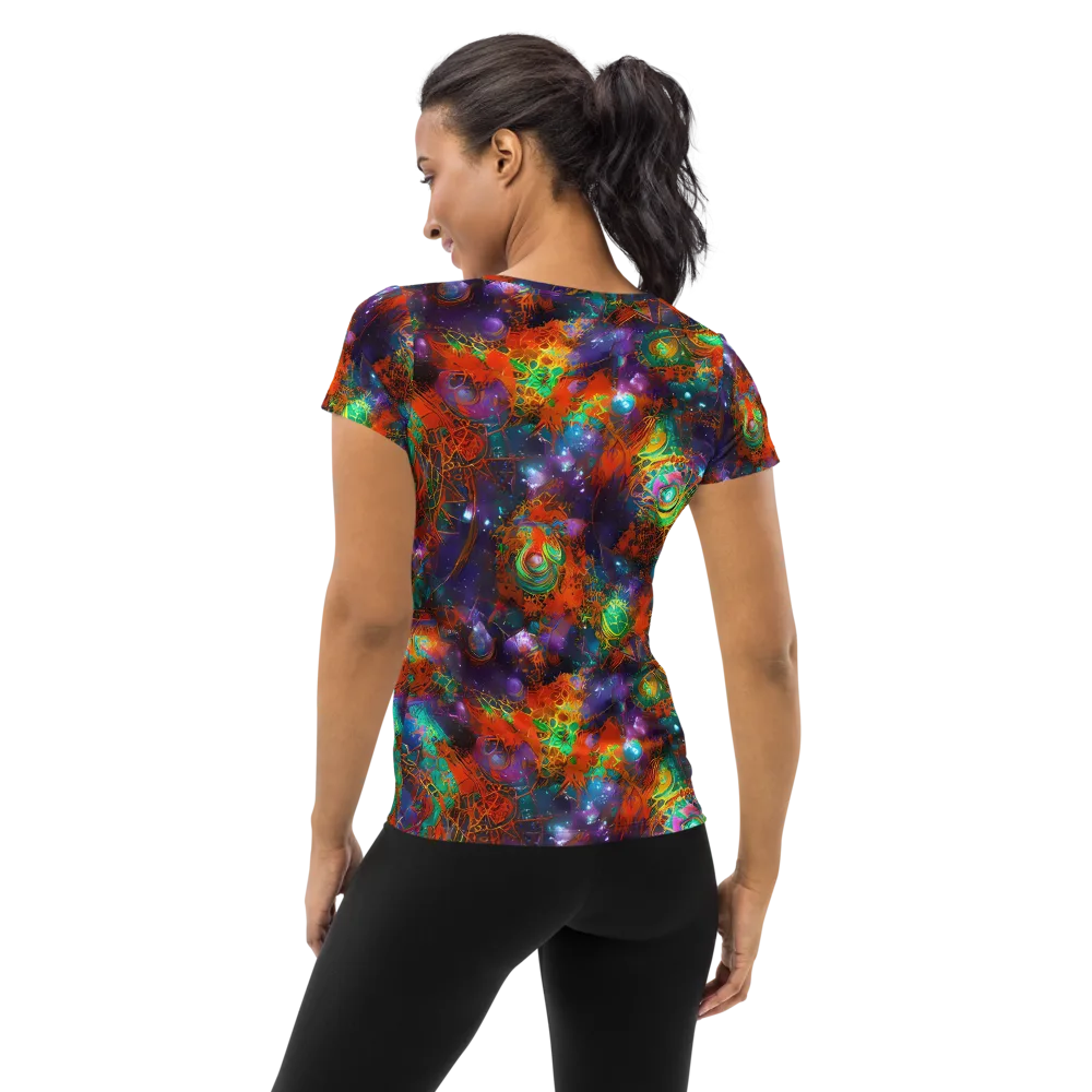 Vivid Event Horizon on Women's Athletic T-Shirt — Back