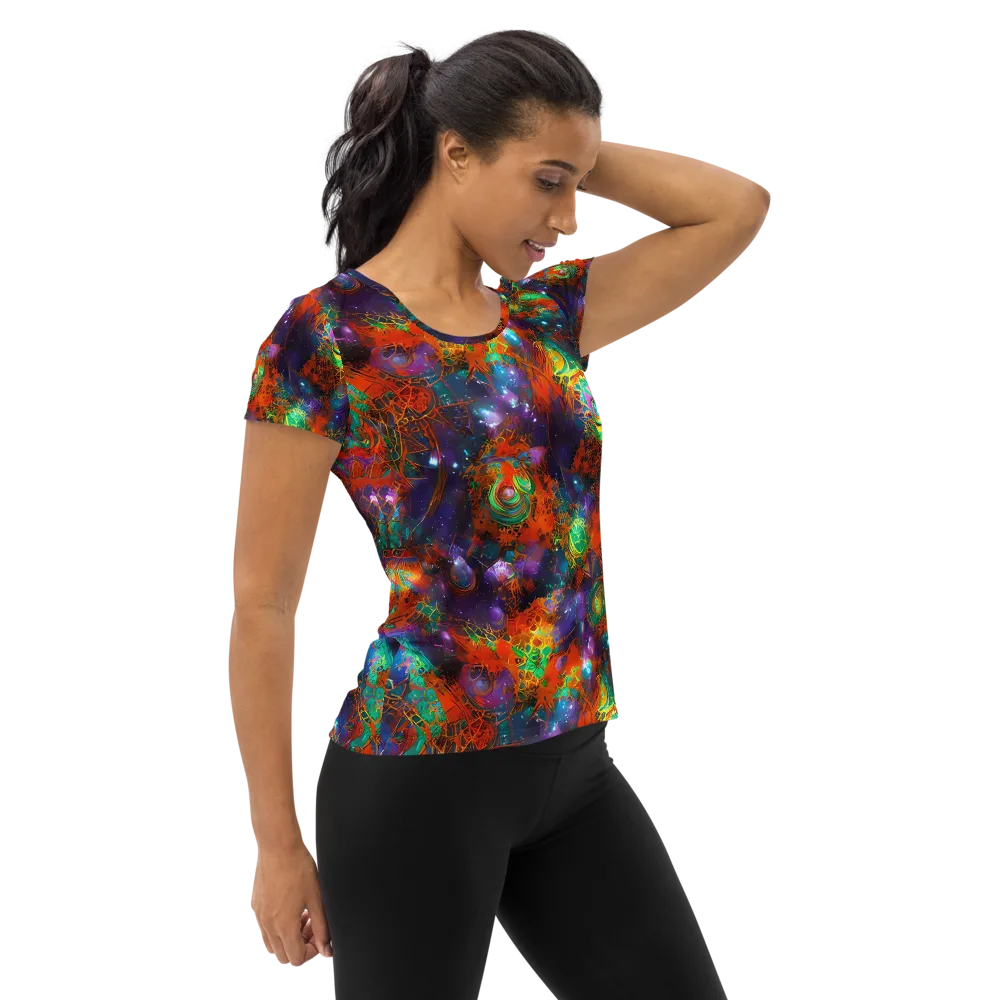 Vivid Event Horizon on Women's Athletic T-Shirt — Right