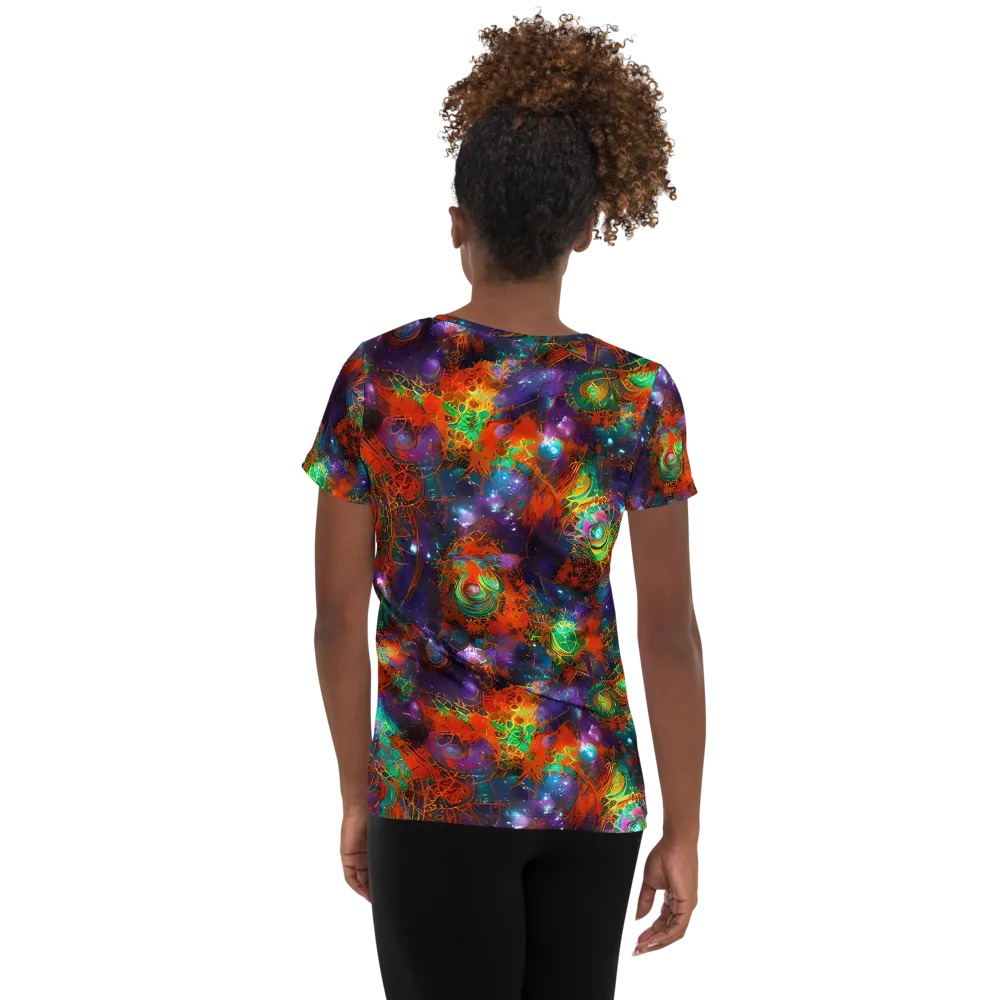 Vivid Event Horizon on Women's Athletic T-Shirt — Back
