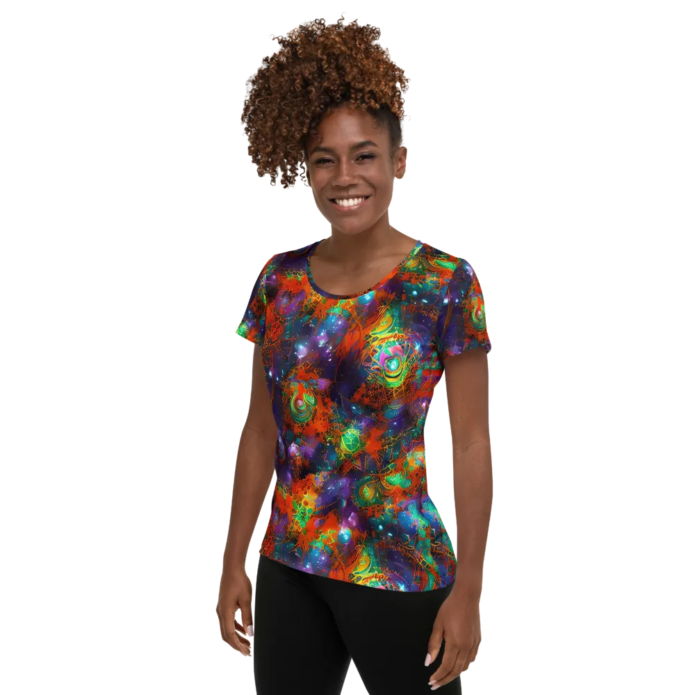 Vivid Event Horizon on Women's Athletic T-Shirt — Left