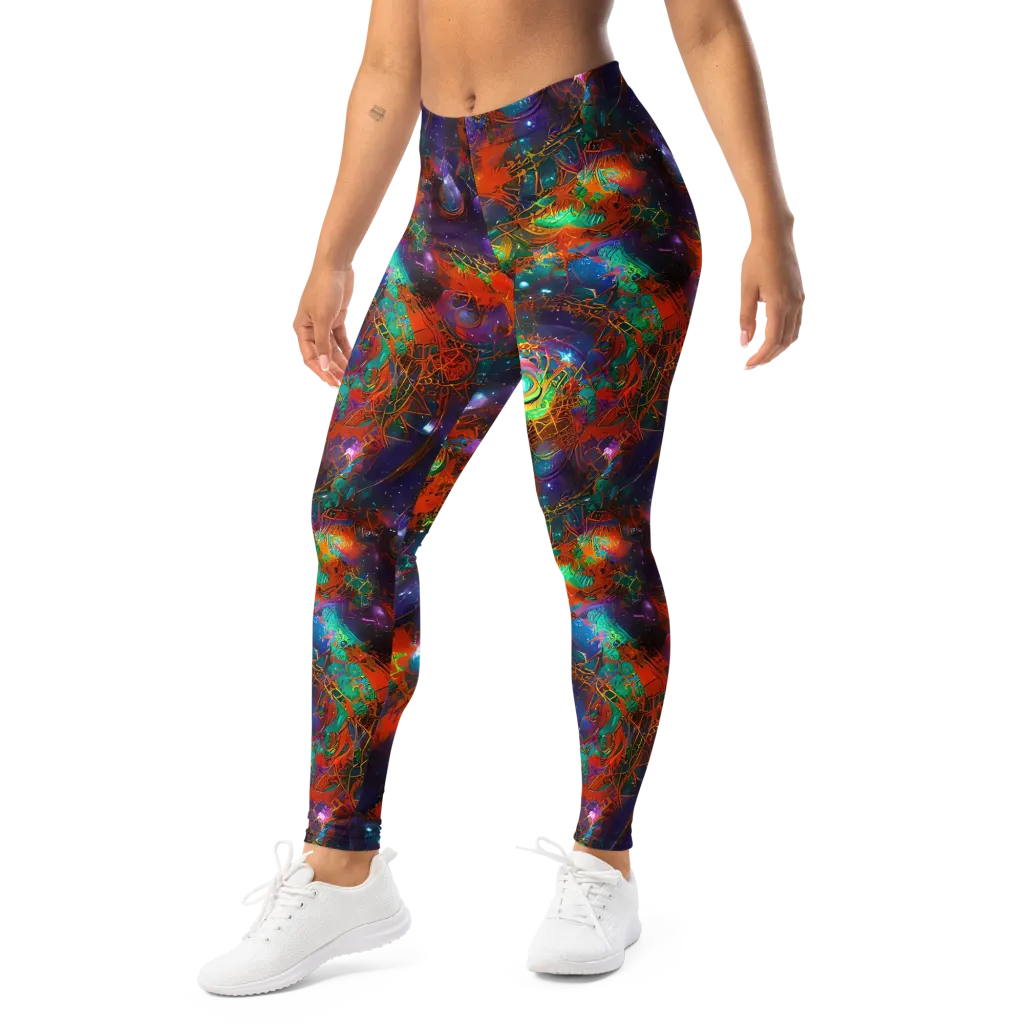 Vivid Event Horizon on Leggings — Left Front