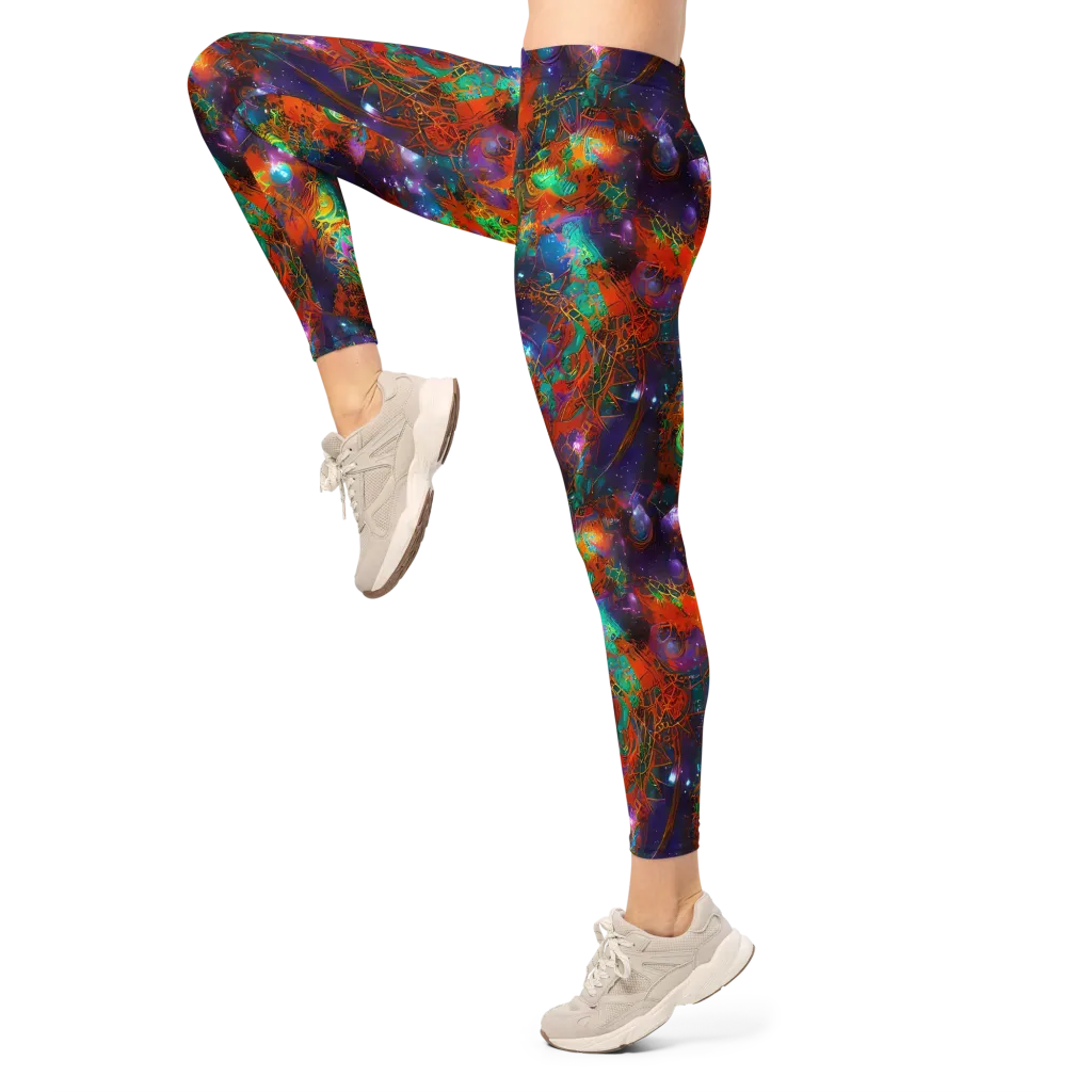 Vivid Event Horizon on Leggings — Left