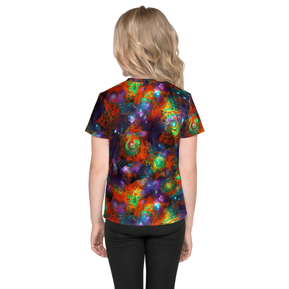 Vivid Event Horizon on Kids Crew Neck T-Shirt — Back