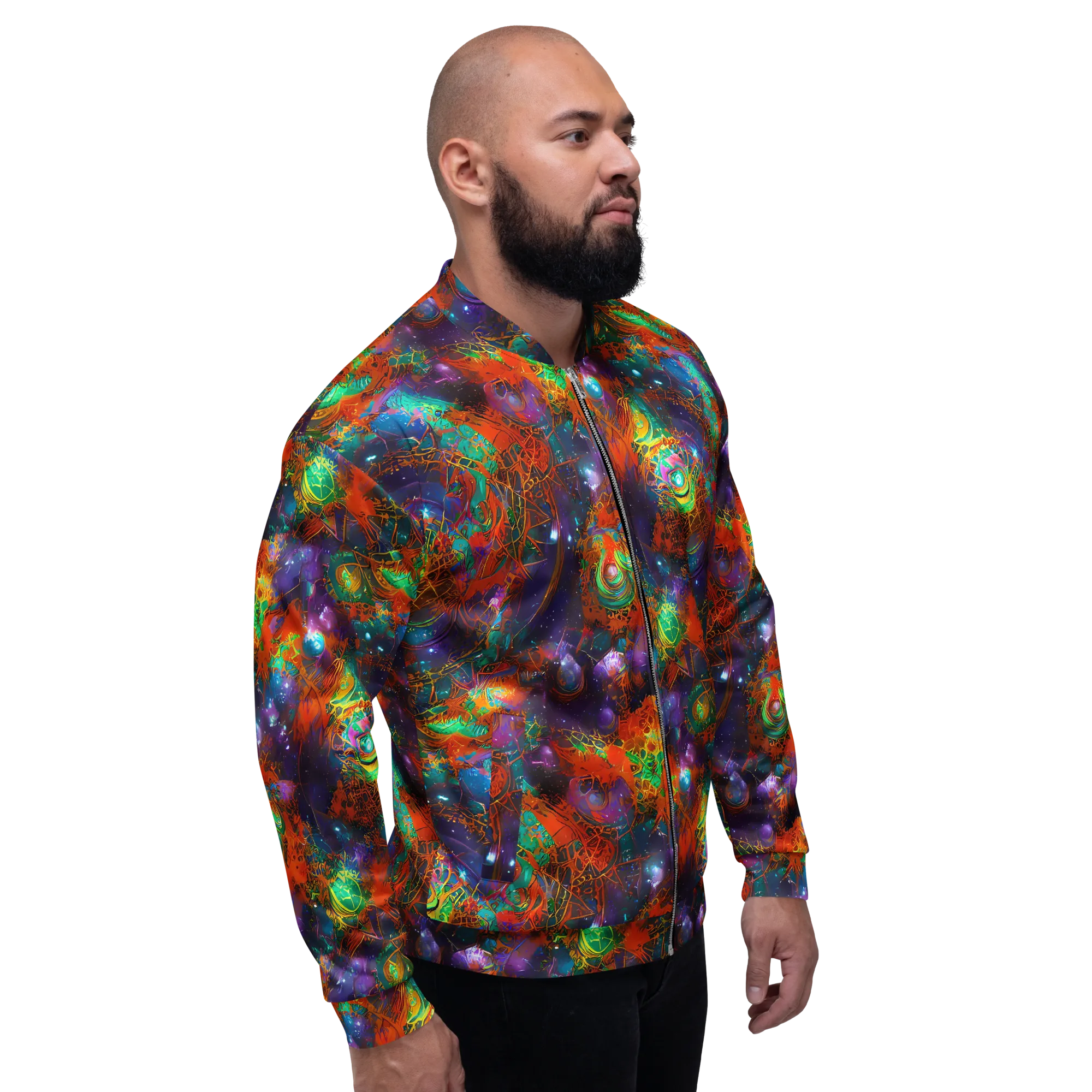 Vivid Event Horizon on Bomber Jacket — Right