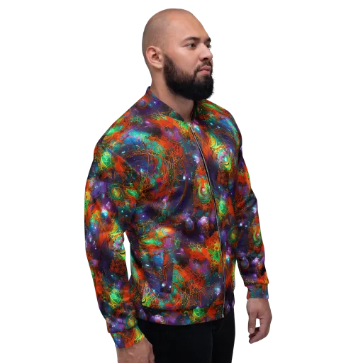 Vivid Event Horizon on a Bomber Jacket