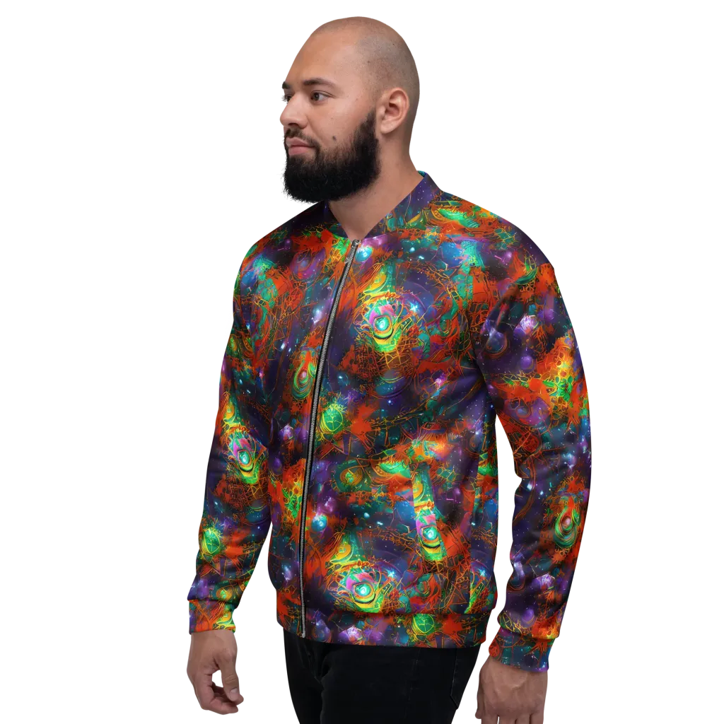 Vivid Event Horizon on Bomber Jacket — Left