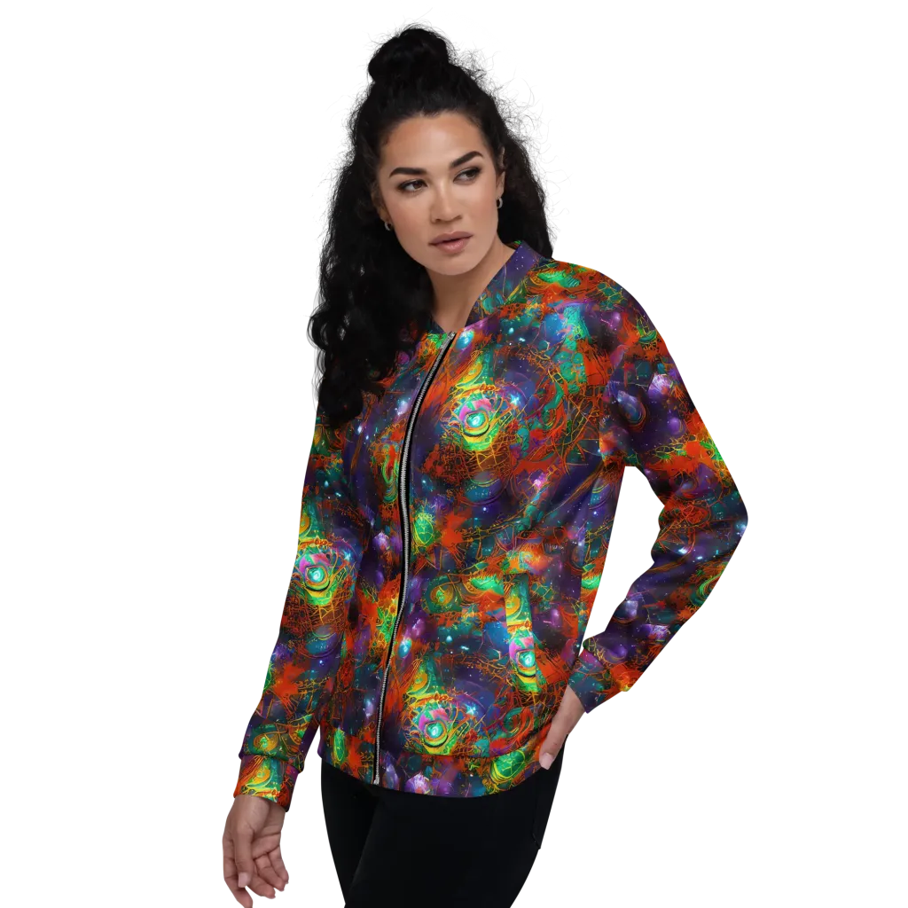 Vivid Event Horizon on Bomber Jacket — Left