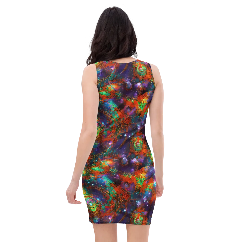 Vivid Event Horizon on Bodycon Dress — Back