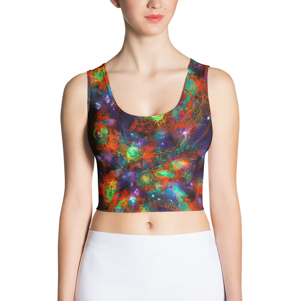 Vivid Event Horizon on Crop Top — Front